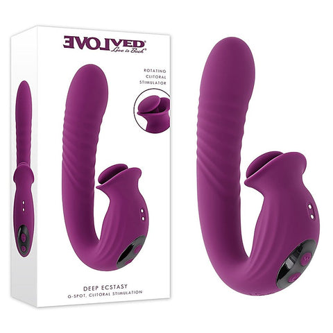 Deep Ecstasy Thrusting and Tapping Vibrator by Evolved