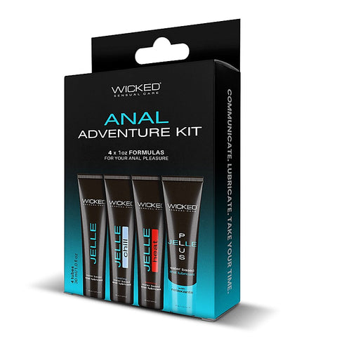 Wicked Anal Adventure Kit 4 Pack by Wicked Sensual Care
