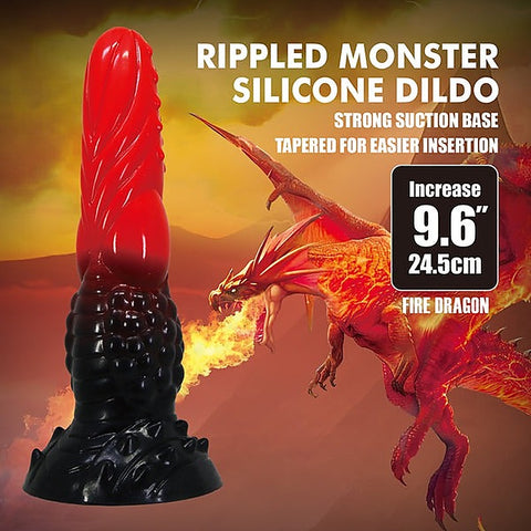 Fire Dragon Monster Silicone Creature Dildo by Baile