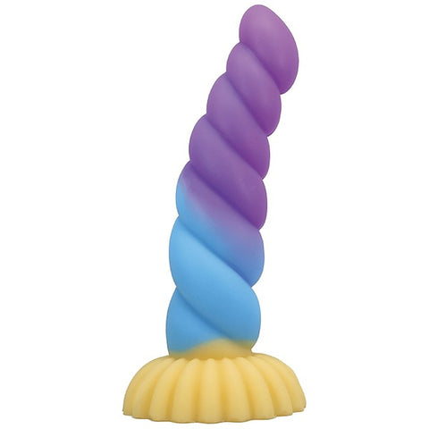 Unicorn 22 cm Suction Cup Silicone Dong by Baile