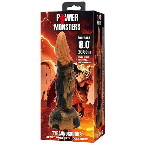 Tyrannosaurus 8 Inch Textured Silicone Dong by Baile