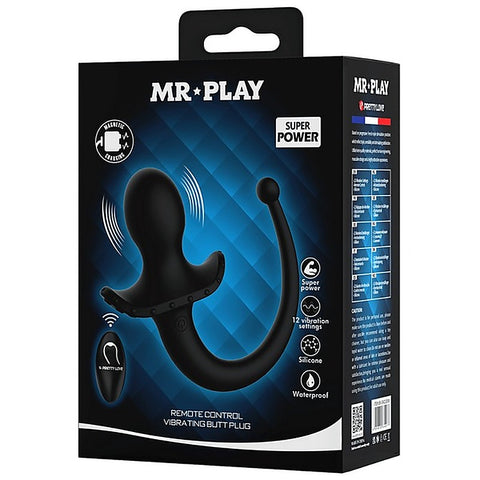 Remote Control Vibrating Silicone Butt Plug Tail by Baile