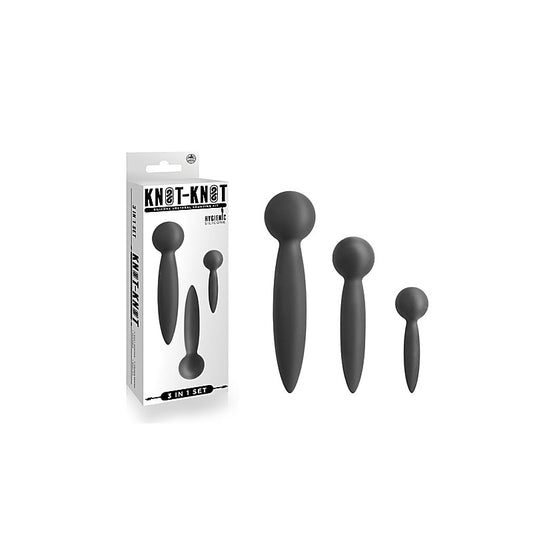 Knot-Knot Silicone Urethral 3 Piece Plug Set by NANMA