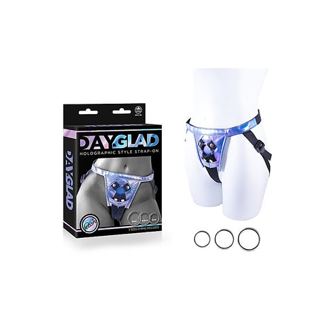 Day-Glad Pu Harness With 3 Different Size Metal Ring