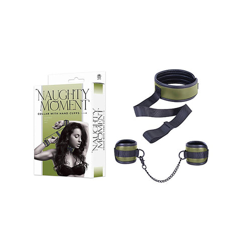 Naughty Moment BDSM Collar With Hand Cuffs by NANMA