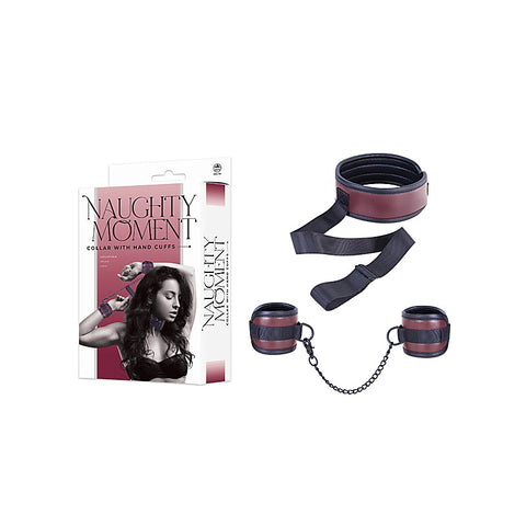 Naughty Moment BDSM Collar With Hand Cuffs by NANMA