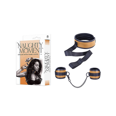 Naughty Moment BDSM Collar With Hand Cuffs by NANMA