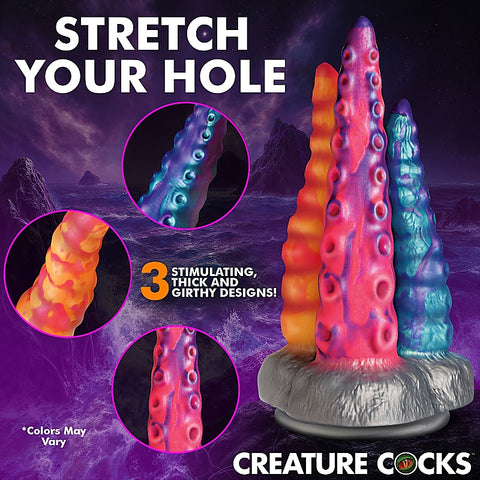 Creature Cocks Tenta-Trio Fantasy Silicone Dildo