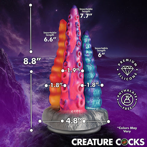 Creature Cocks Tenta-Trio Fantasy Silicone Dildo