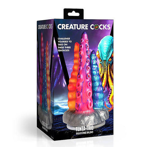 Creature Cocks Tenta-Trio Fantasy Silicone Dildo