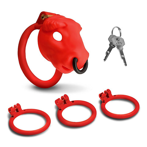 Master Series Bull Theme Male Chastity Cage by XR Brands