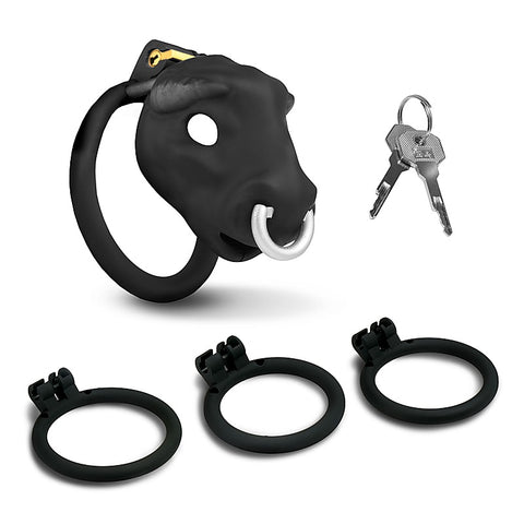 Master Series Bull Theme Male Chastity Cage by XR Brands