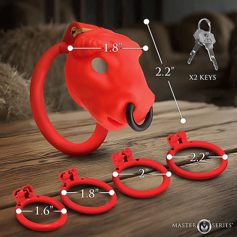 Master Series Bull Theme Male Chastity Cage by XR Brands