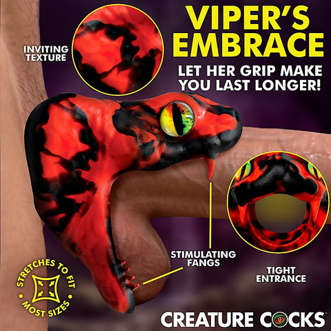 Master Cobra Silicone Cock Ring by XR Brands
