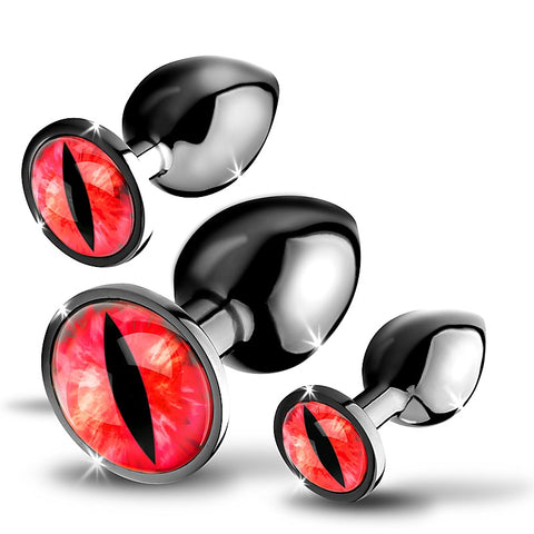 Creature Cocks Sinister Eyes Metal Butt Plug Set
