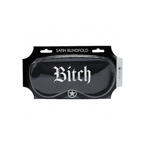 OUCH! Satin Bitch Printed Eye Mask by Shots Toys