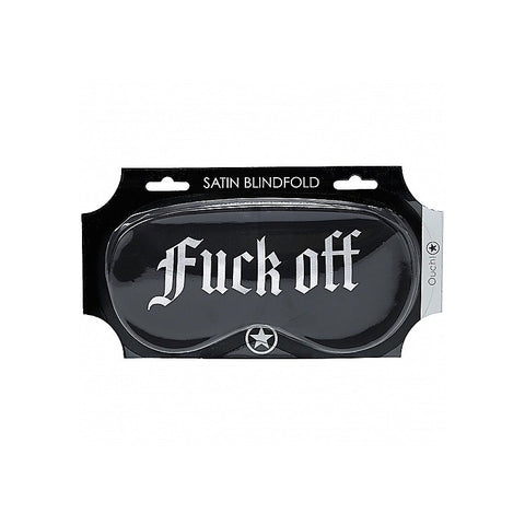 OUCH! Fuck Off Printed Satin Eye Mask by Shots Toys