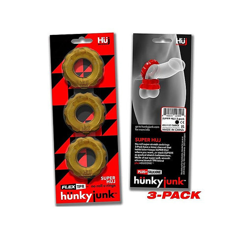 Super Huj 3-Pack Cock Rings by Hunkyjunk