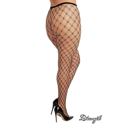 Sexy Double Fence-Net Pantyhose by Dream Girl Lingerie