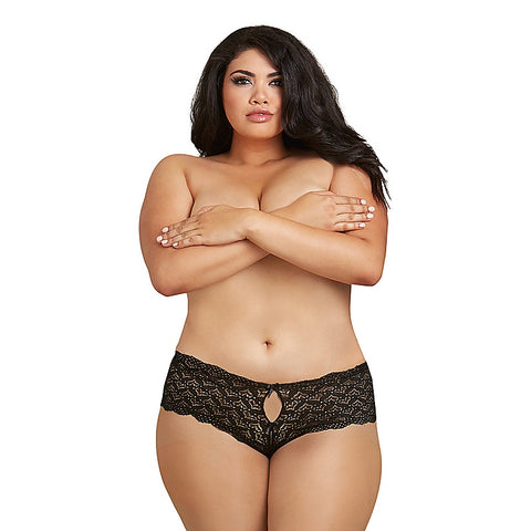 Stretch Lace Sexy Open Crotch Panty by Dream Girl Lingerie