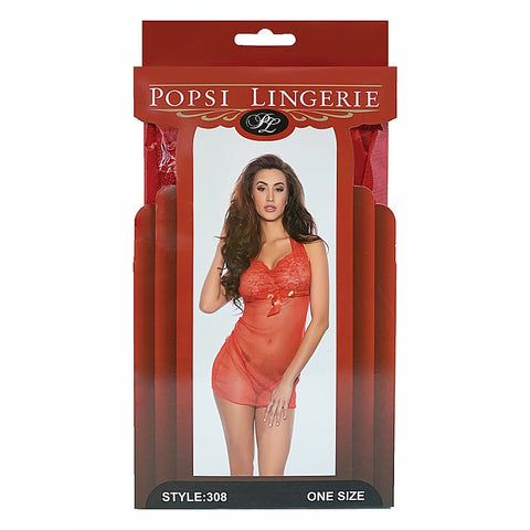 Sexy Womens Mesh and Lace Babydoll by Popsi Lingerie
