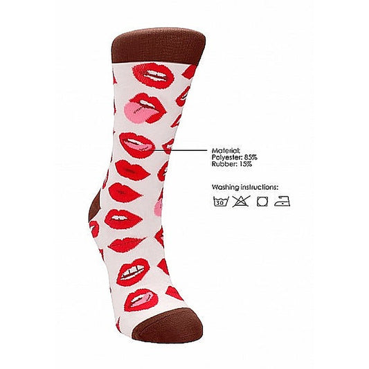 Lip Love Print Sexy Socks by Shots Toys