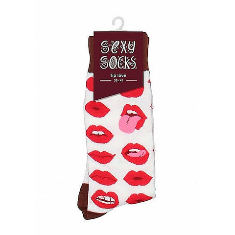Lip Love Print Sexy Socks by Shots Toys
