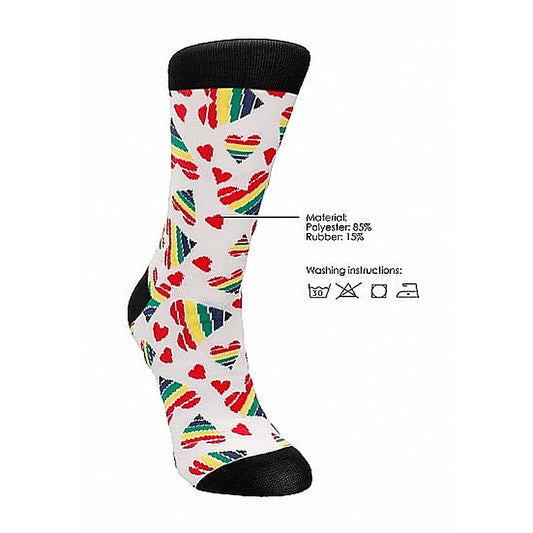 Happy Hearts Novelty Socks by Shots Toys