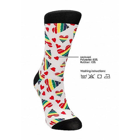 Happy Hearts Novelty Socks by Shots Toys