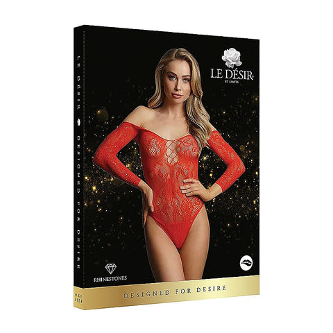 Shots Wonder Rhinestone Sexy Womens Bodysuit OS