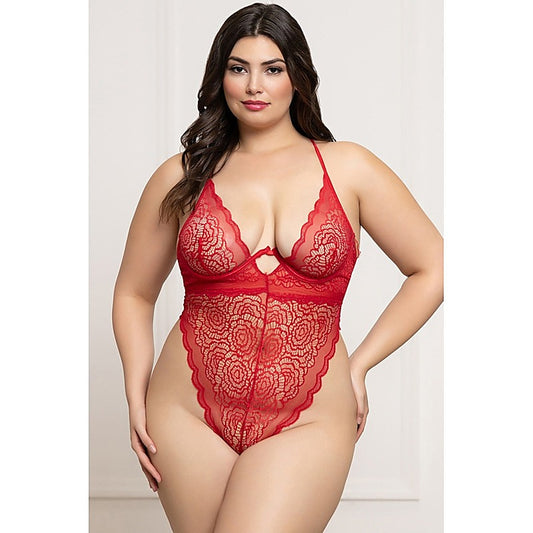 Sexy Floral Lace Womens Teddy by Seven Til Midnight