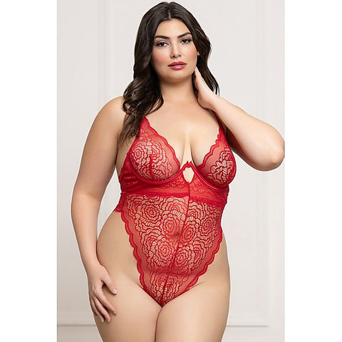 Sexy Floral Lace Womens Teddy by Seven Til Midnight