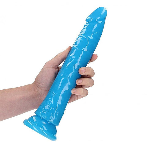 REALROCK 29 cm Slim Glow in the Dark Neon Dong by Shots Toys