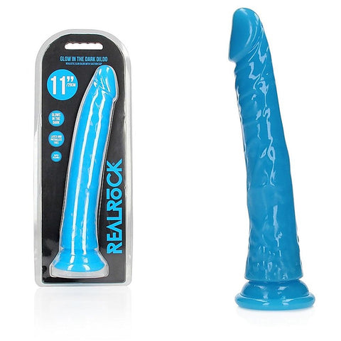 REALROCK 29 cm Slim Glow in the Dark Neon Dong by Shots Toys
