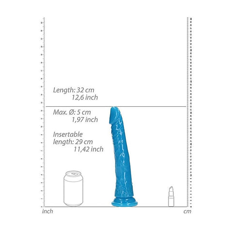 REALROCK 29 cm Slim Glow in the Dark Neon Dong by Shots Toys