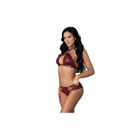 Juno Jewel Two Piece Fetish Bra and Panty Set by Magic Silk