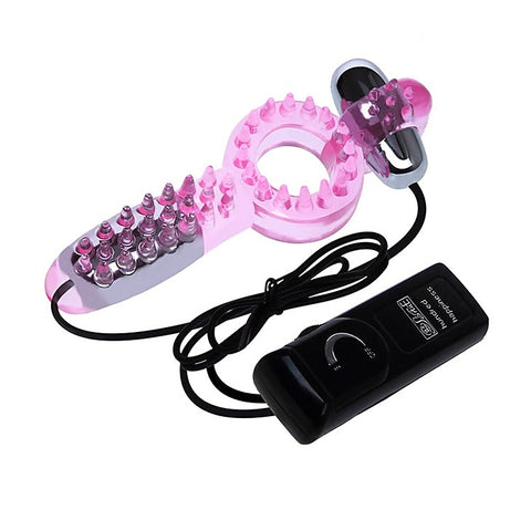 Double Vibrators Stretchy Cock Ring by Baile