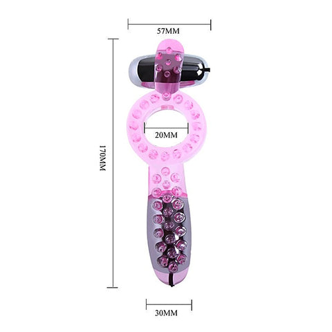 Double Vibrators Stretchy Cock Ring by Baile