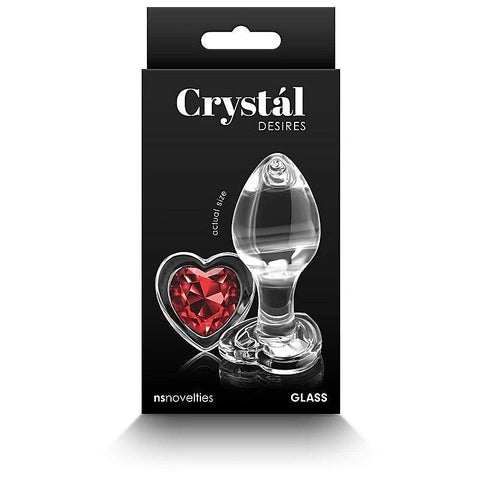 Crystal Desires Red Heart Butt Plug Medium by NS Novelties