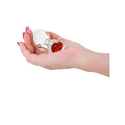 Crystal Desires Red Heart Butt Plug Medium by NS Novelties