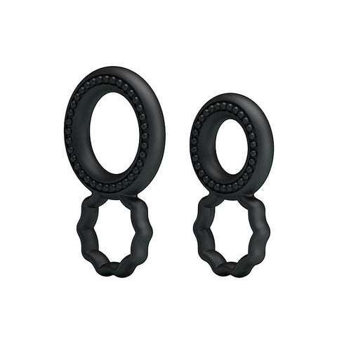 Dual Pack Mens Stretchy Silicone Cock Ring by Baile