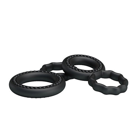 Dual Pack Mens Stretchy Silicone Cock Ring by Baile