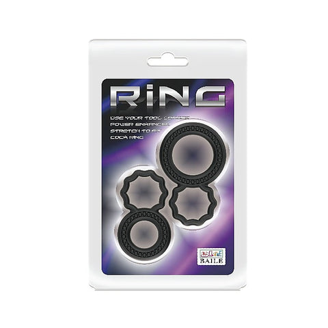 Dual Pack Mens Stretchy Silicone Cock Ring by Baile