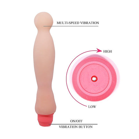 Flexi Spine Knobbed Multi Speed Vibrating Dildo by Baile