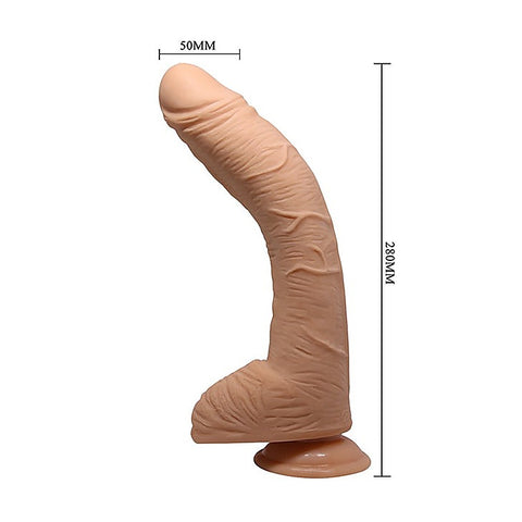 Alex 11 Inches G Spot Realistic Curved Dildo by Baile