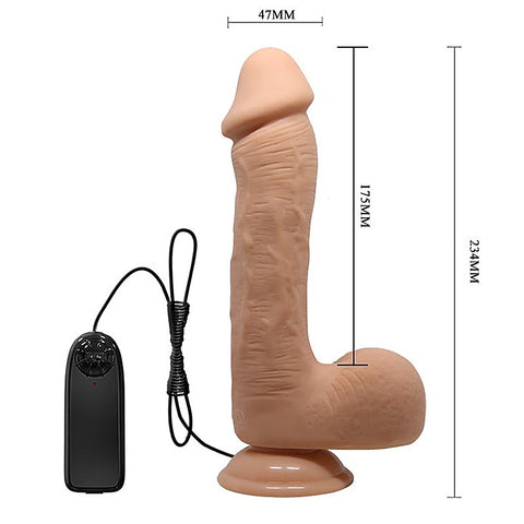 9.2 Inches Vibrating Dildo With Suction Base by Baile