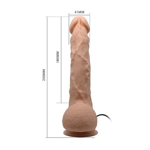 Jason 9.8 Inches Vibrating Dildo by Baile
