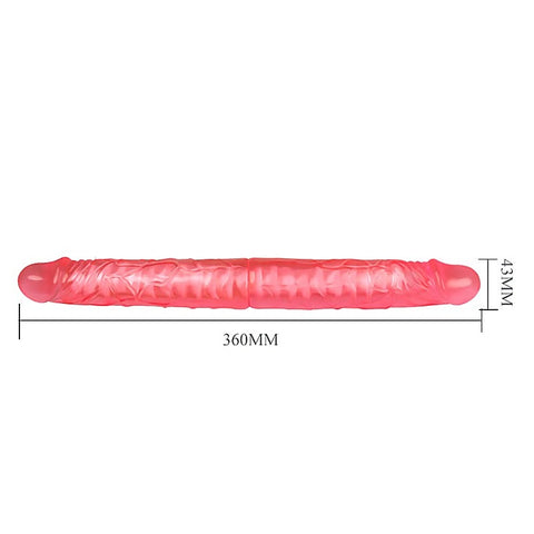 Bendable Realistic TPR Double Dong 14 Inches by Baile