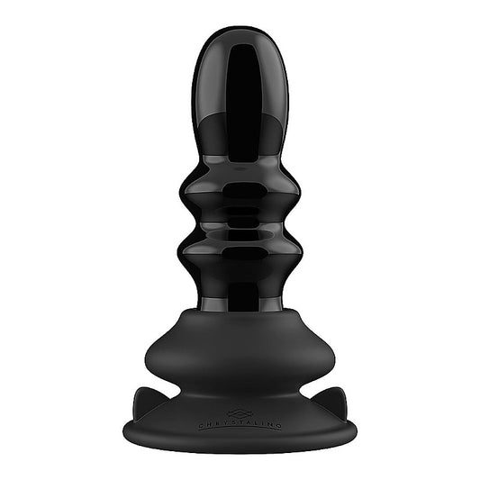 Ribbly Remote Control Rechargeable Glass Vibrator