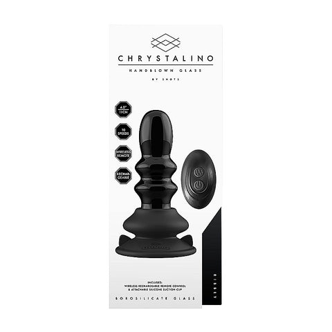 Ribbly Remote Control Rechargeable Glass Vibrator
